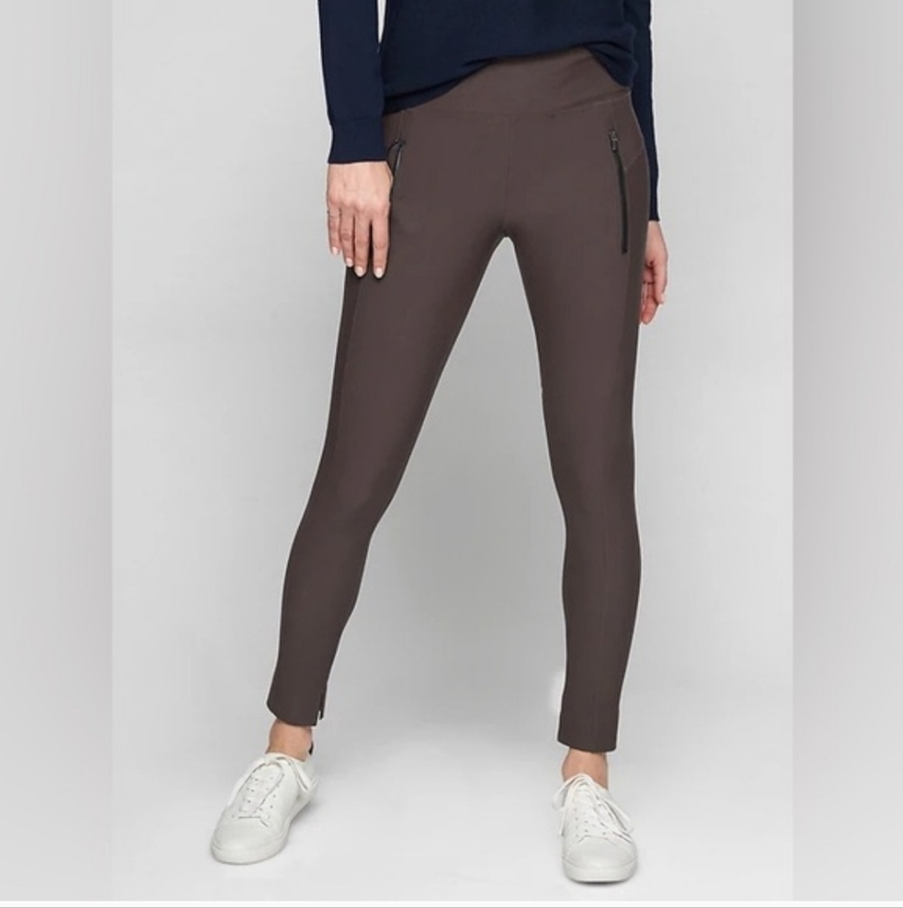 Athleta Stellar Slim Fit Tights Espresso Color